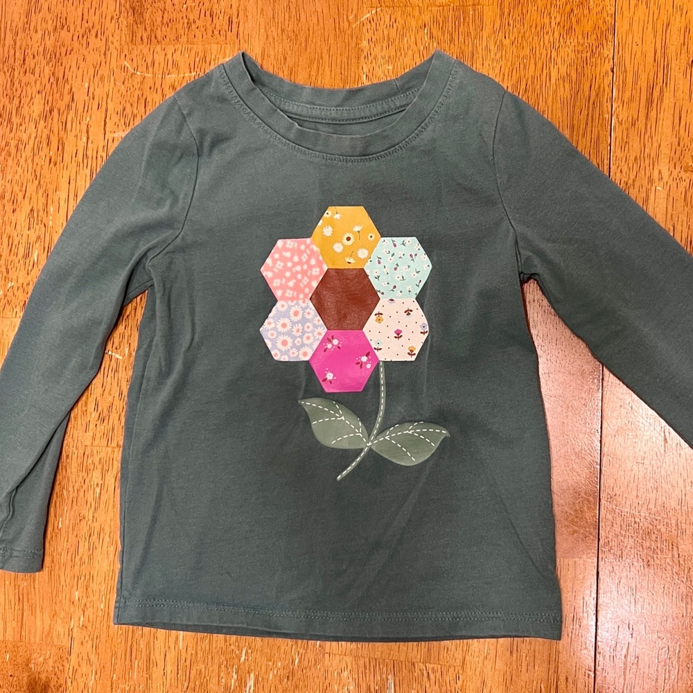 Cat & Jack Toddler Long Sleeve Daisy T-shirt Size 2t